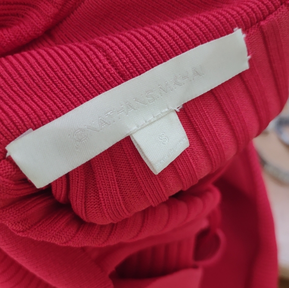 Jonathan Simkahi red ribbed bodycon midi dress S $750 - Picture 7 of 8
